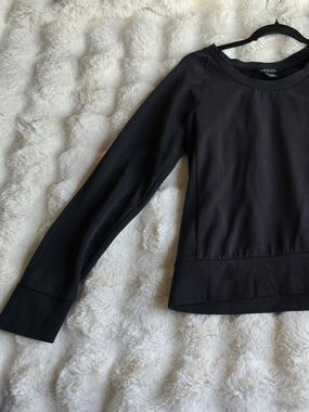 Athleta Black Seasoft Scoop Neck Sweatshirt